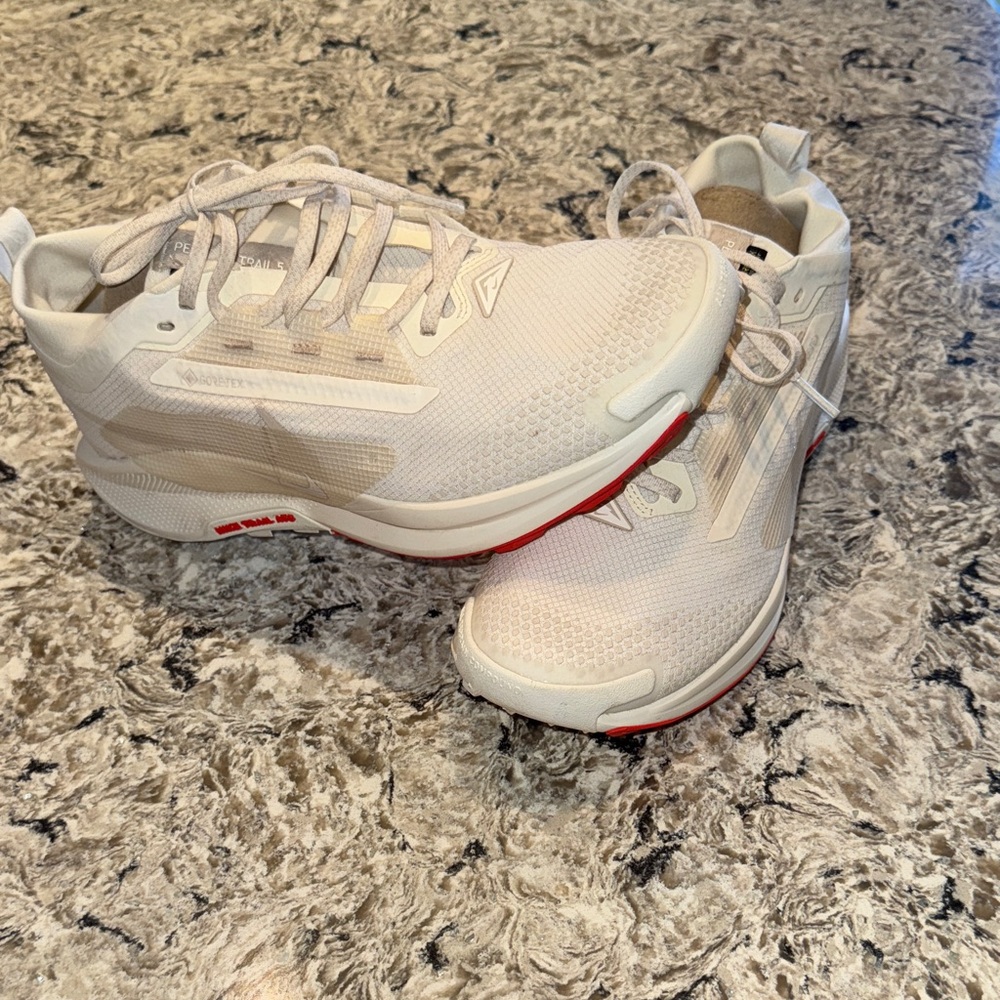 Nike White and Red Athletic Shoes